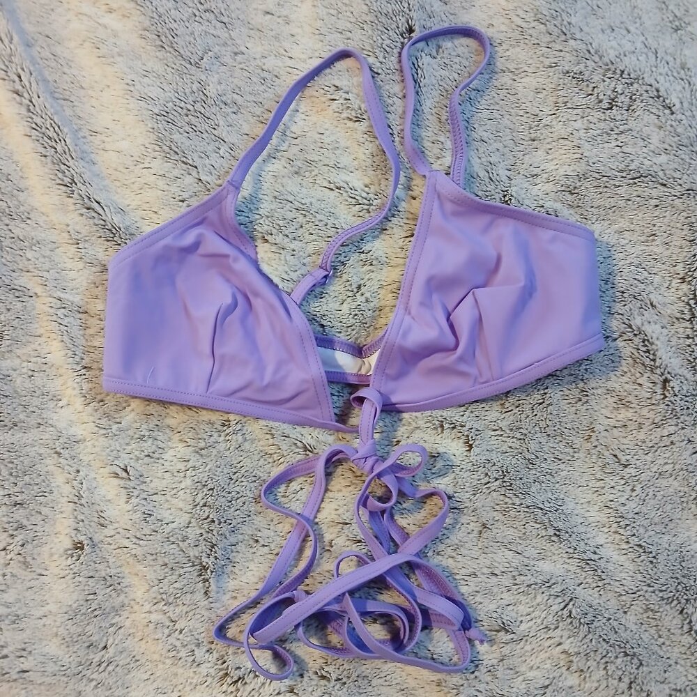 Collusion Women's Recycled Bikini Top Purple Sz 6 NWOT